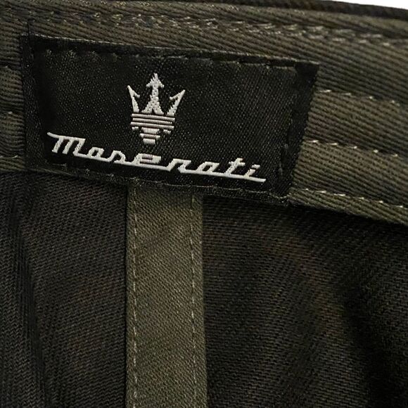 Maserati NWOT Black Cap with Side Gray Maserati Script Patch Fast  Baseball Hat - Picture 3 of 4